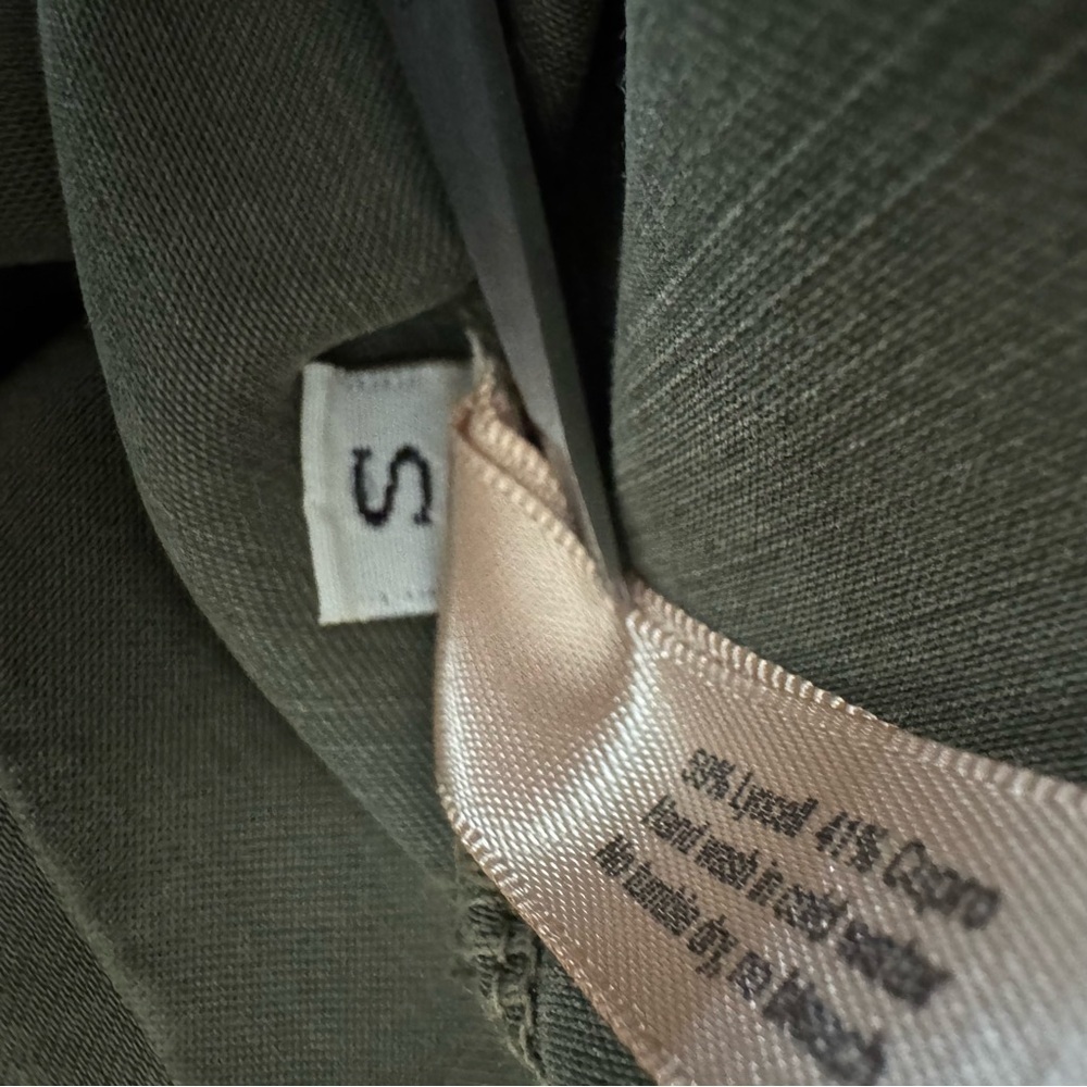 CALI DREAMING James Tee In Olive V-Neck Loose Fit Oversized Cupro Size Small - Picture 4 of 12